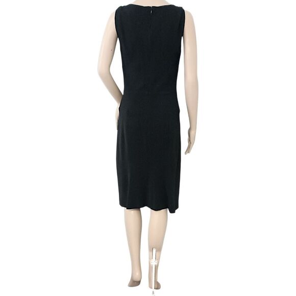 Moschino Beaded Party Dress Sz 6 S Cheap Chic Black Drop Waist‎ Elegant LBD READ - Picture 7 of 16